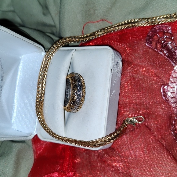 925 unique ring sz 7 with beautiful untested bracelet - Picture 2 of 3